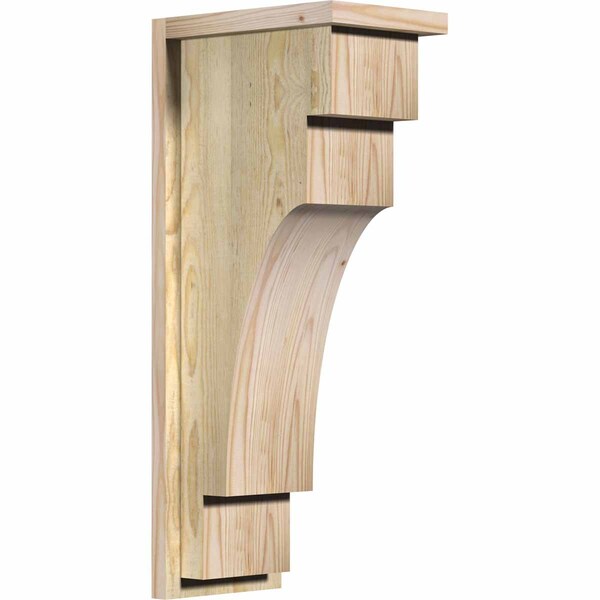 Ekena Millwork Mediterranean Rough Sawn Corbel w/Backplate, Douglas Fir, 8"W x 12"D x 28"H COR08X12X28MED01RDF - main